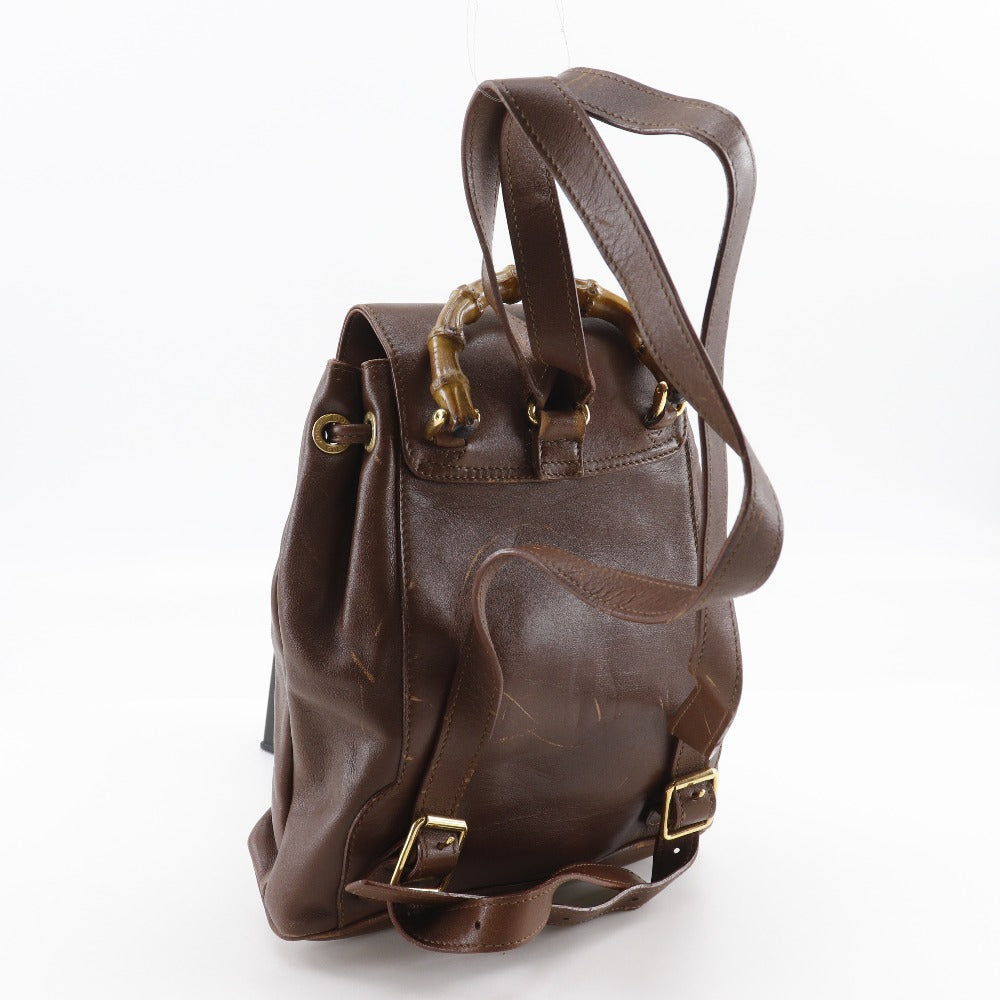Gucci Bamboo Handle 2Way Backpack Leather