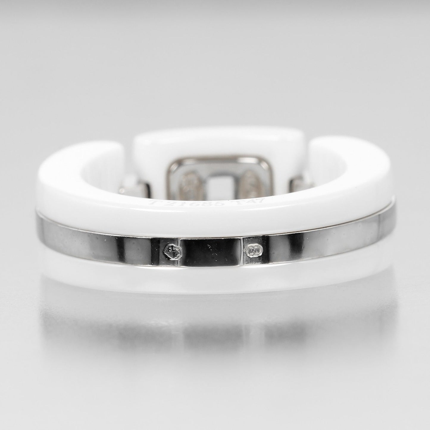 CHANEL Ring K18 White Gold, White Ceramic white Ultra Collection Women