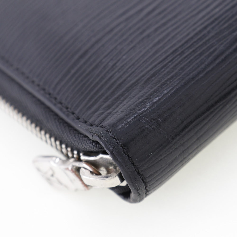 Louis Vuitton Long Purse M62643 Epi Zippy Leather Black Wallet Case