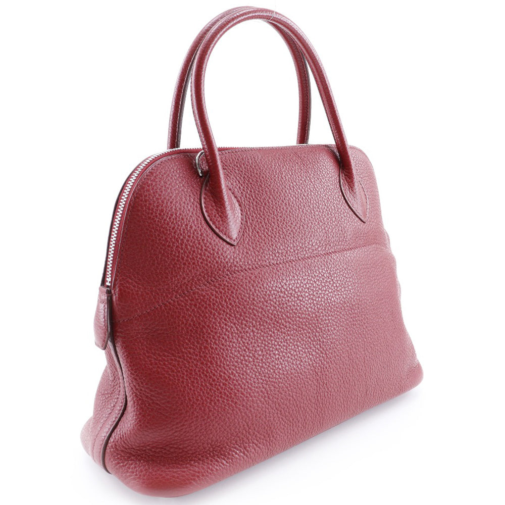 Hermes Handbag Taurillon Clemence Bored Women Metal Silver Travel Bag