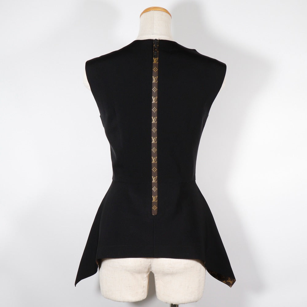 Louis Vuitton Tank top 1A7VTN Polyurethane peplum Monogram Nylon Black Handbag