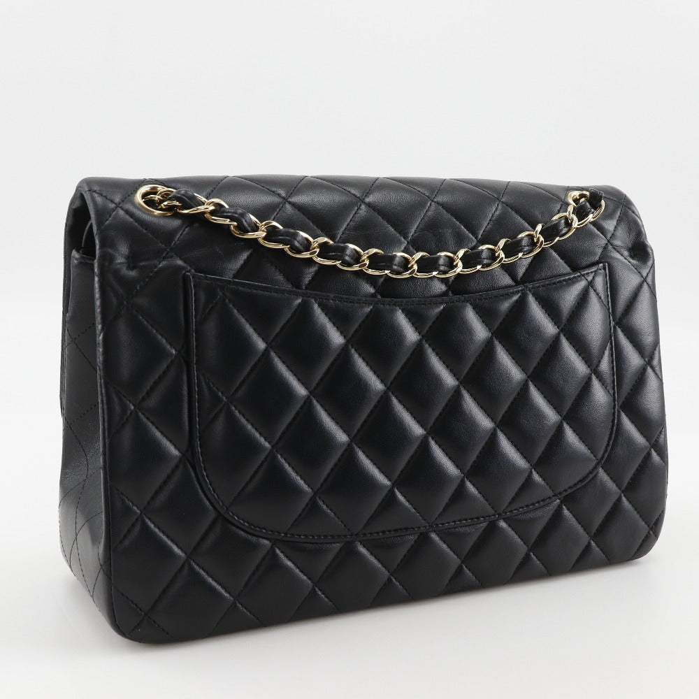 Chanel lambskin Classic Deca Trasse 30 Black Shoulder Bag