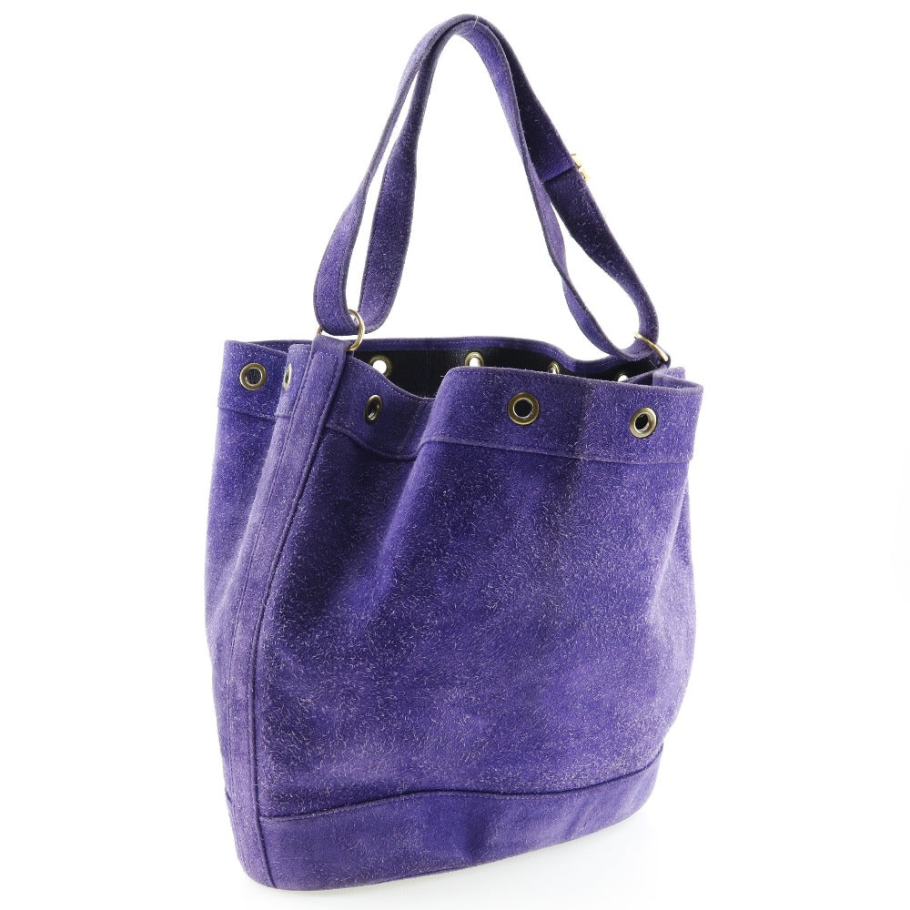 Hermes Shoulder Bag Market Gm Women Suede Purple