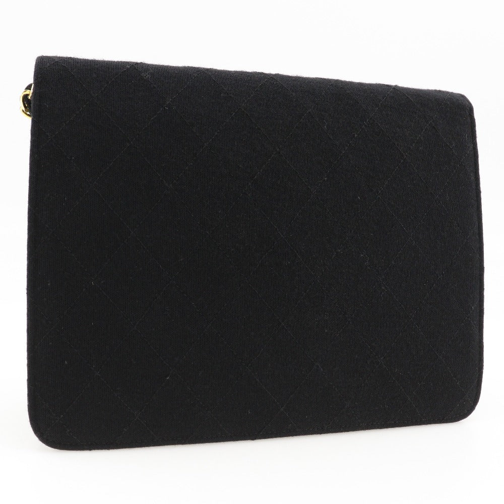 Chanel cotton Matrasse ChainShoulder Black Shoulder Bag