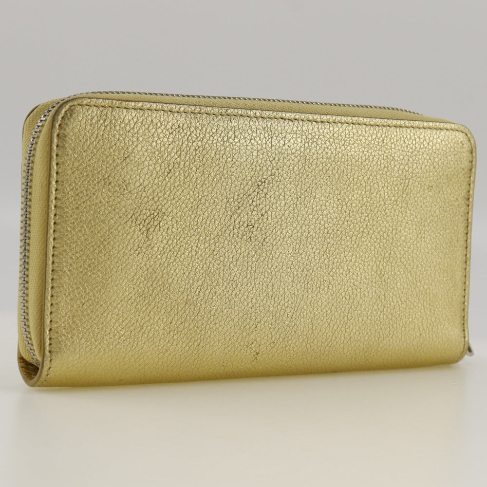 Louis Vuitton Long Purse M69058 Grain Japan Leather Calfskin Gold Wallet Case