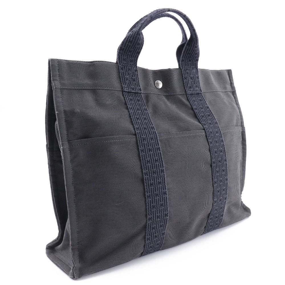 Gray Her Linetote Mm Mens(Unisex) Canvas Nylon Tote Bag
