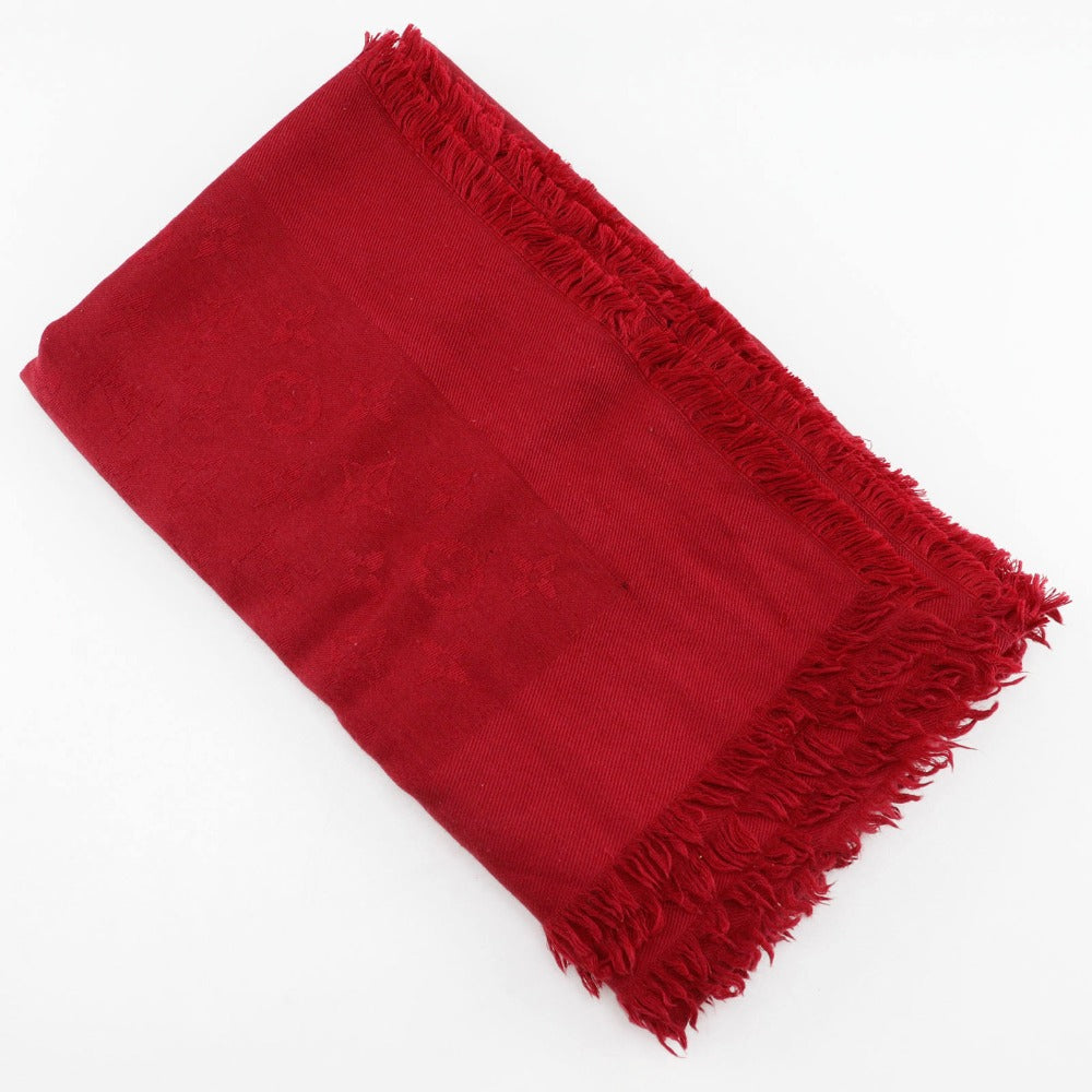 Louis Vuitton Stall M72237 Silk format stall Monogram Wool Red Large Apparel