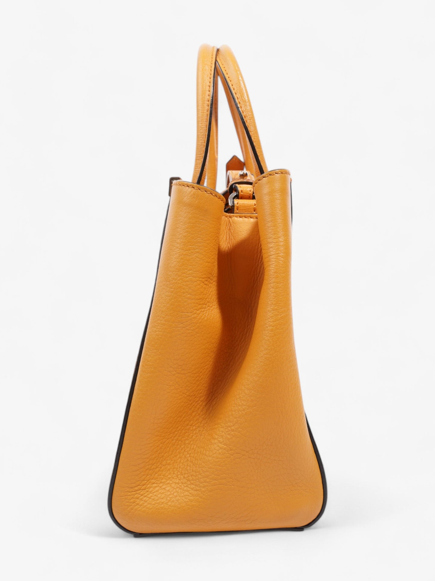 Fendi 2Jours Handbag Leather Orange Travel Bag
