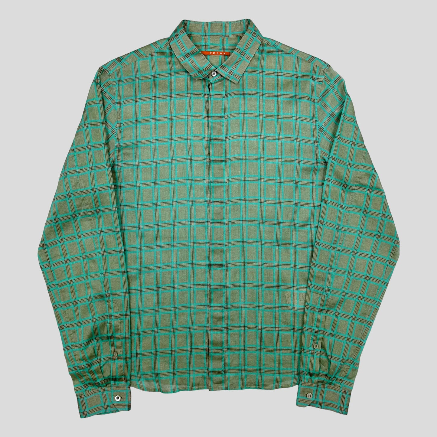 Prada Handbag Sport Neo-plaid Shirt - M