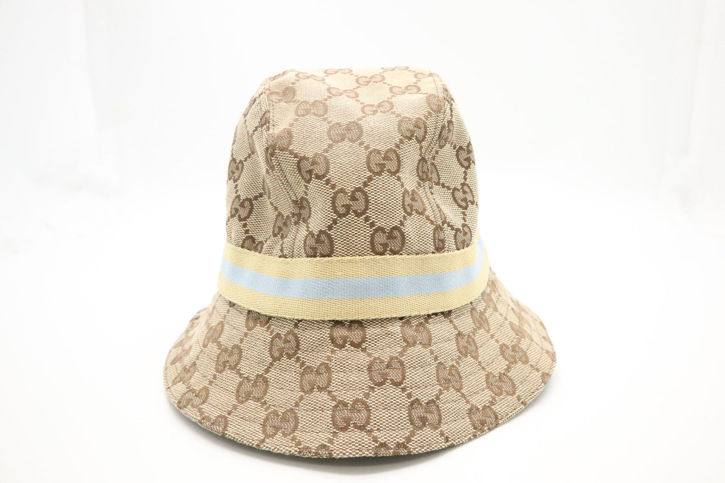 Gucci Bucket Beige Brown Canvas Hat