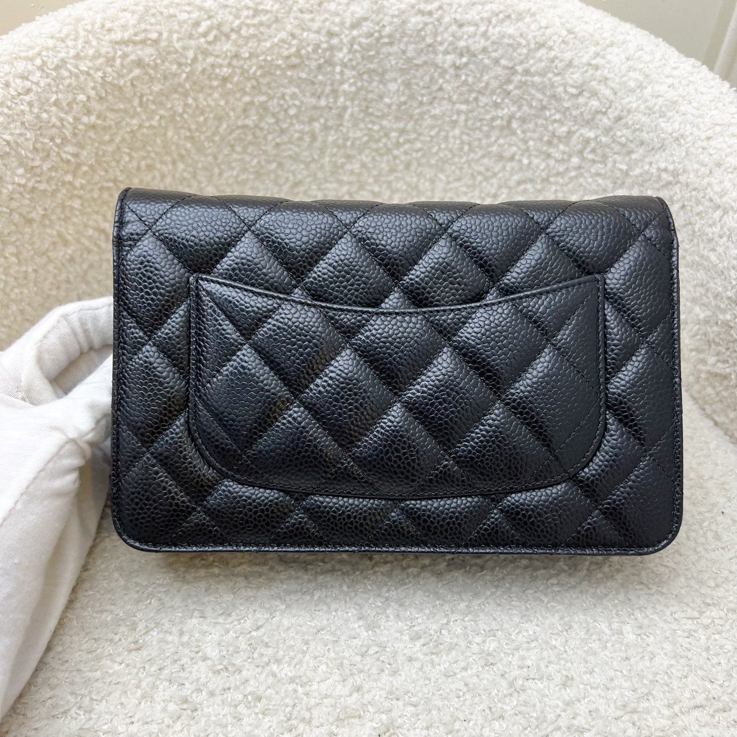 Chanel Classic Wallet on Chain WOC in Black Caviar and Ghw Handbag