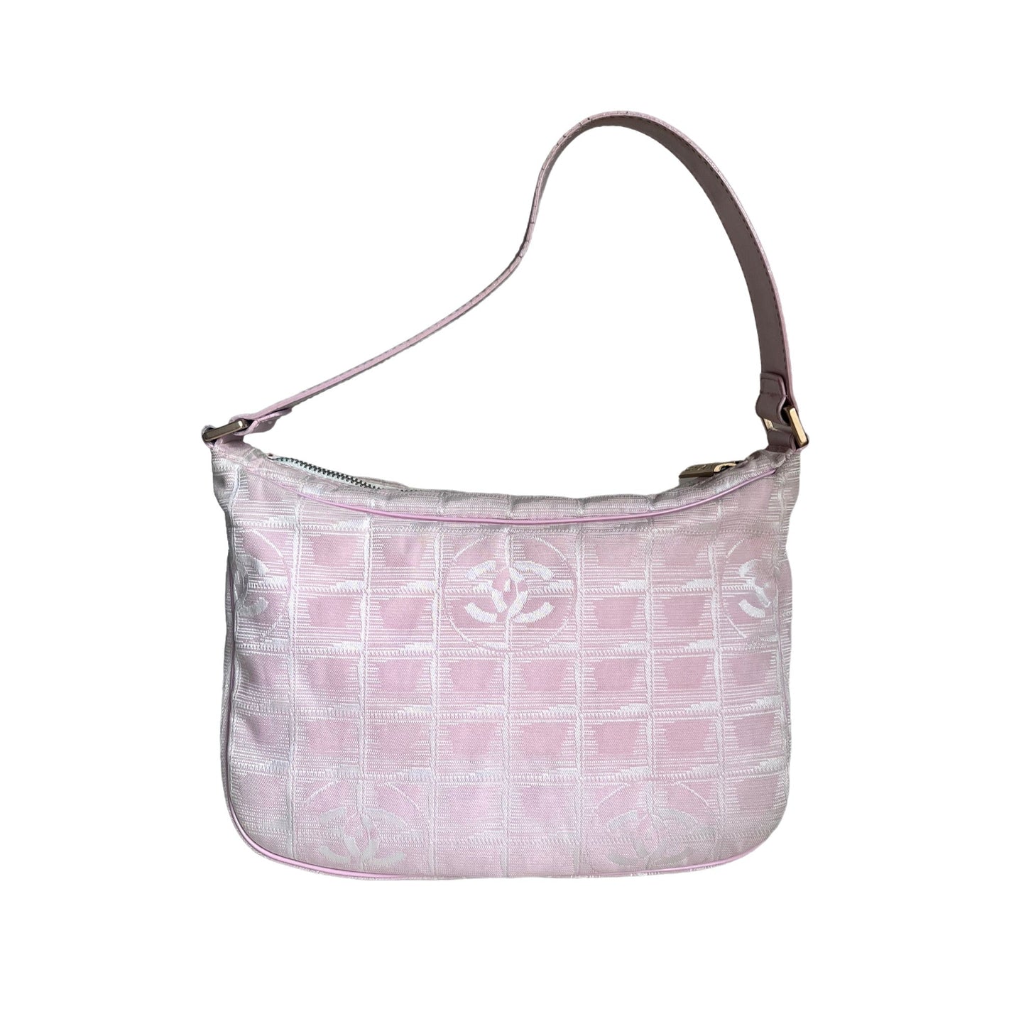 Chanel Ice Cube - Hobo Pink Canvas Shoulder Bag