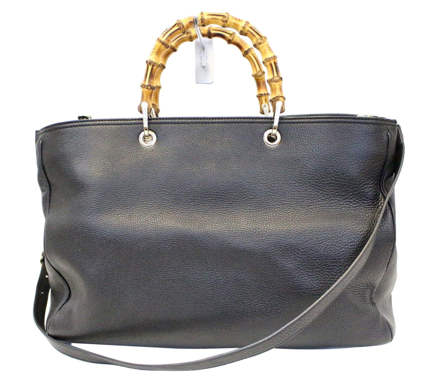 Gucci Bamboo Shopper Tote Bag Leather Black