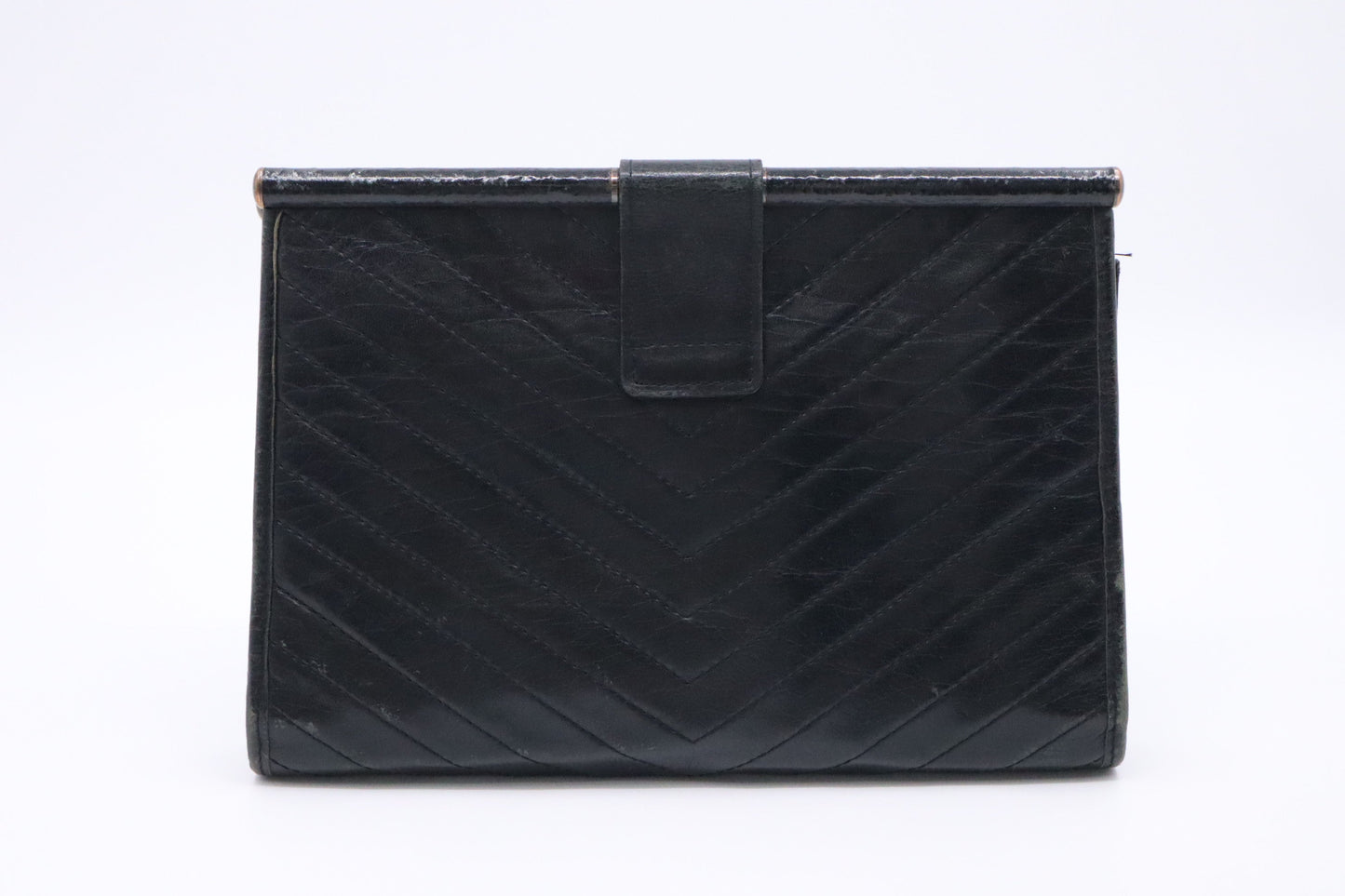 YSL Saint Laurent Clutch In Leather Black Clutch Bag Black Leather 7