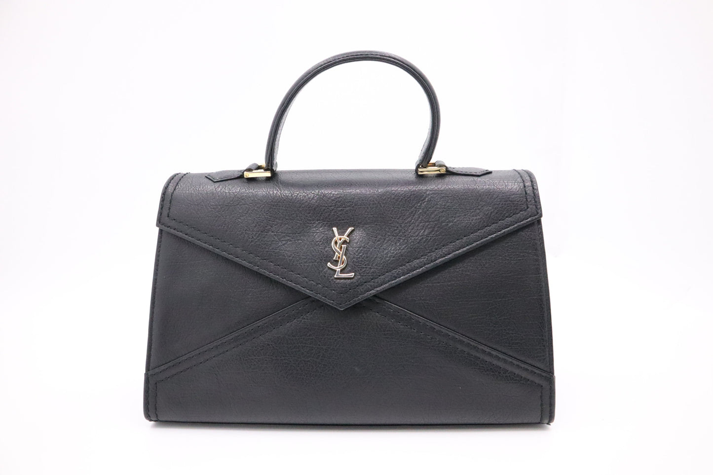 YSL Saint Laurent Top Handle Bag In Leather Black Travel Bag