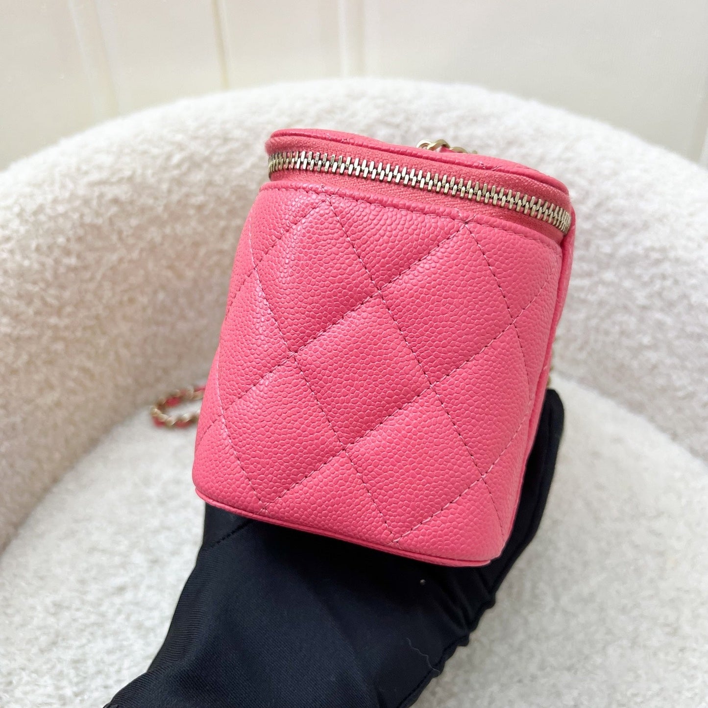 Chanel Classic Small Vanity in 23S Pink Caviar and Lghw Handbag