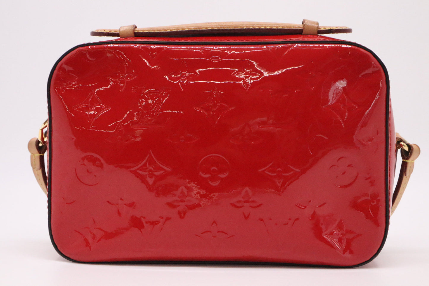Louis Vuitton Santa Monica Red Leather Vernis Handbag