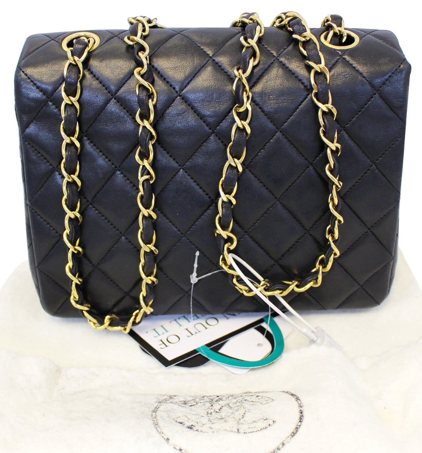 Chanel CC Classic Flap Leather Black Travel Bag