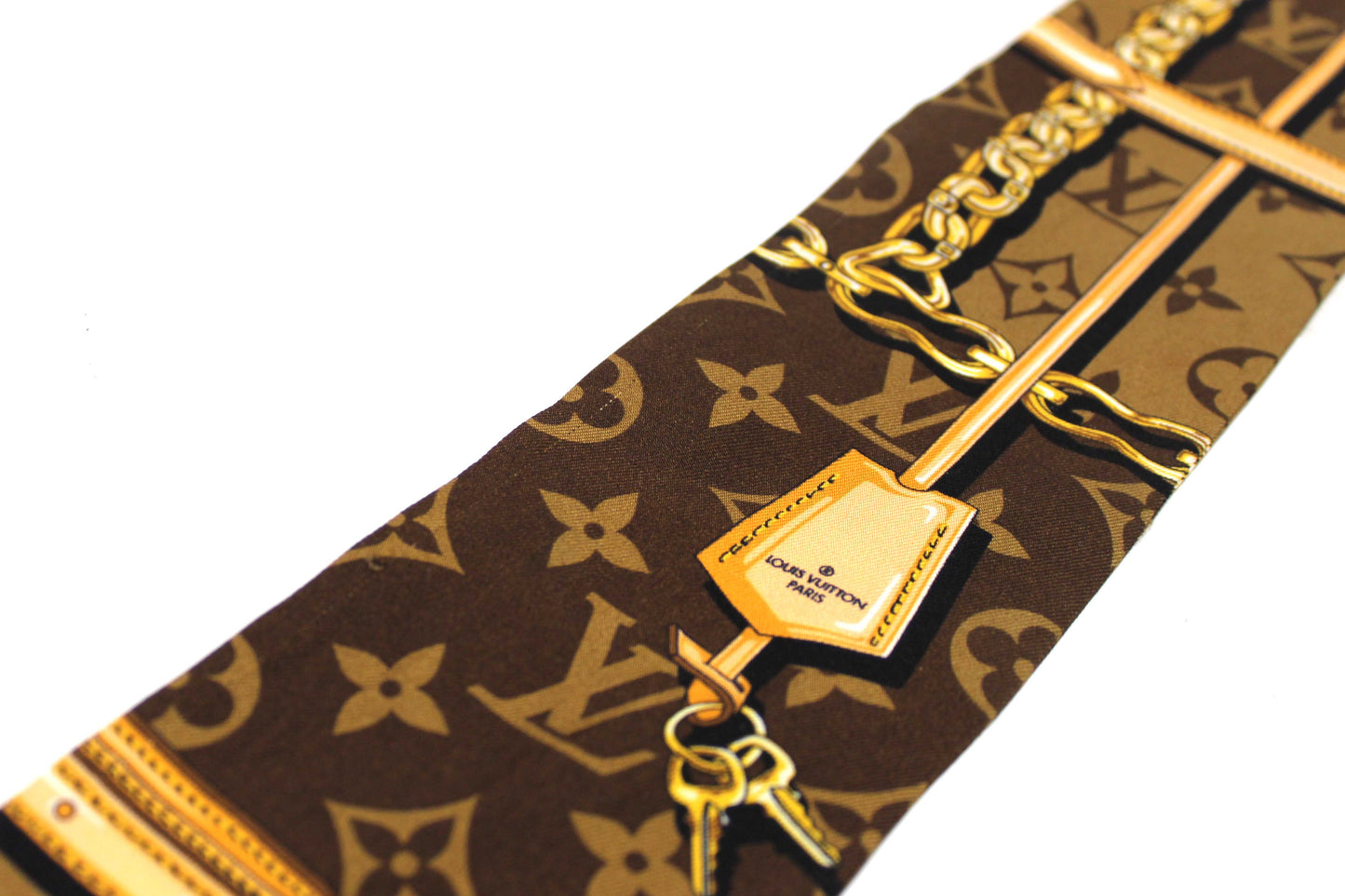 Louis Vuitton Brown Silk Monogram Confidential Bandeau Fashion Accessory