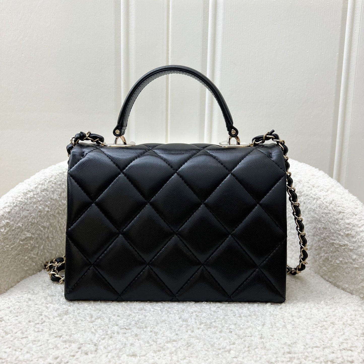 Chanel 24P My Retrofit Small Kelly Flap Bag in Black Caviar and Lghw ( )