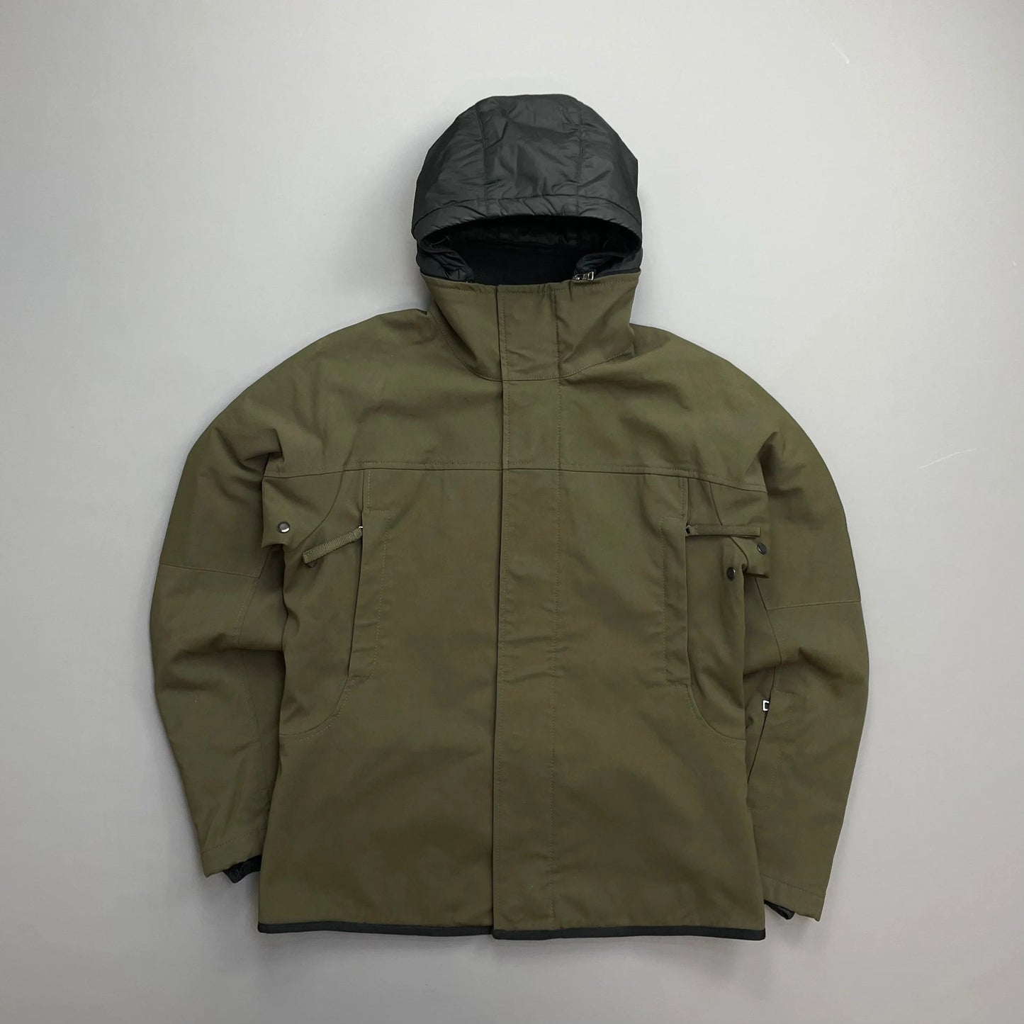Prada Handbag Sport Khaki Technical Fleece-Lined Removable Hood Ski Nylon