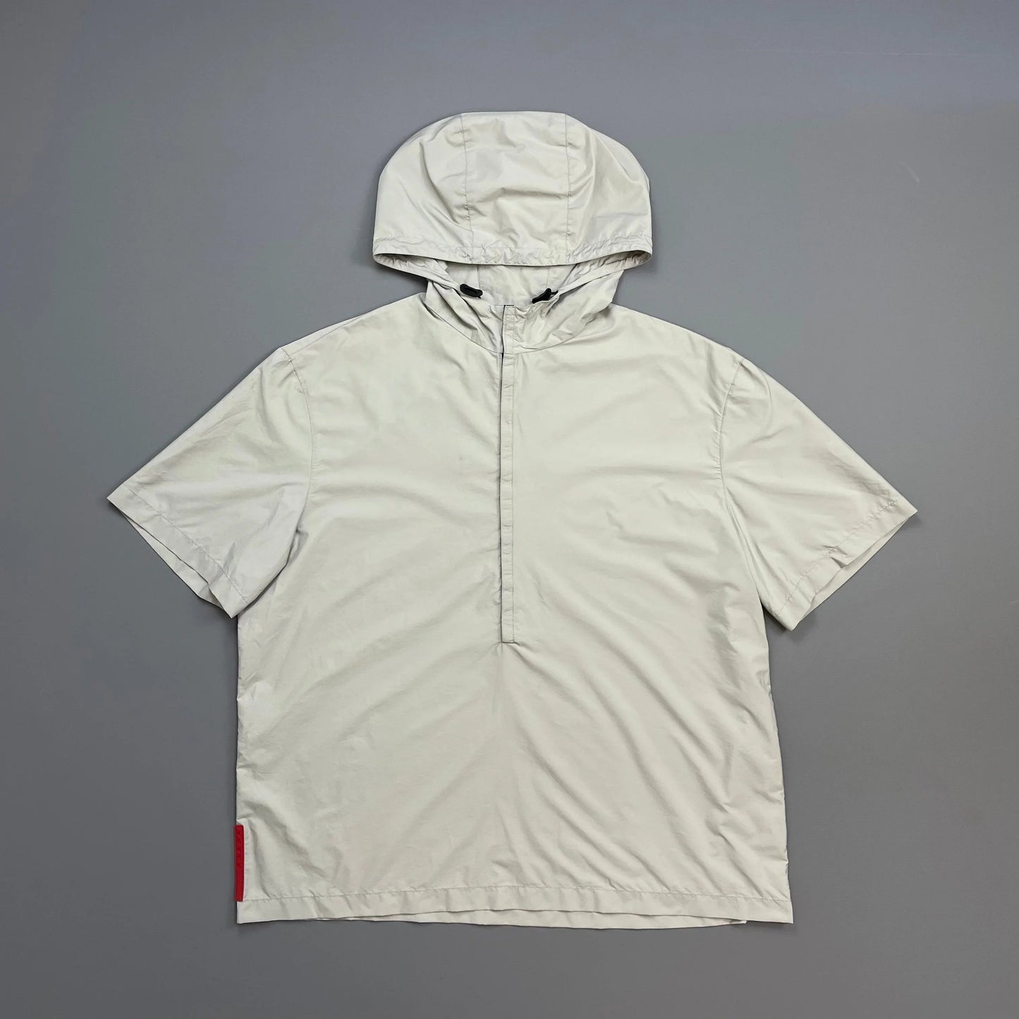 Prada Handbag Sport Grey Hooded Pullover Shirt Outerlayer Nylon Gray