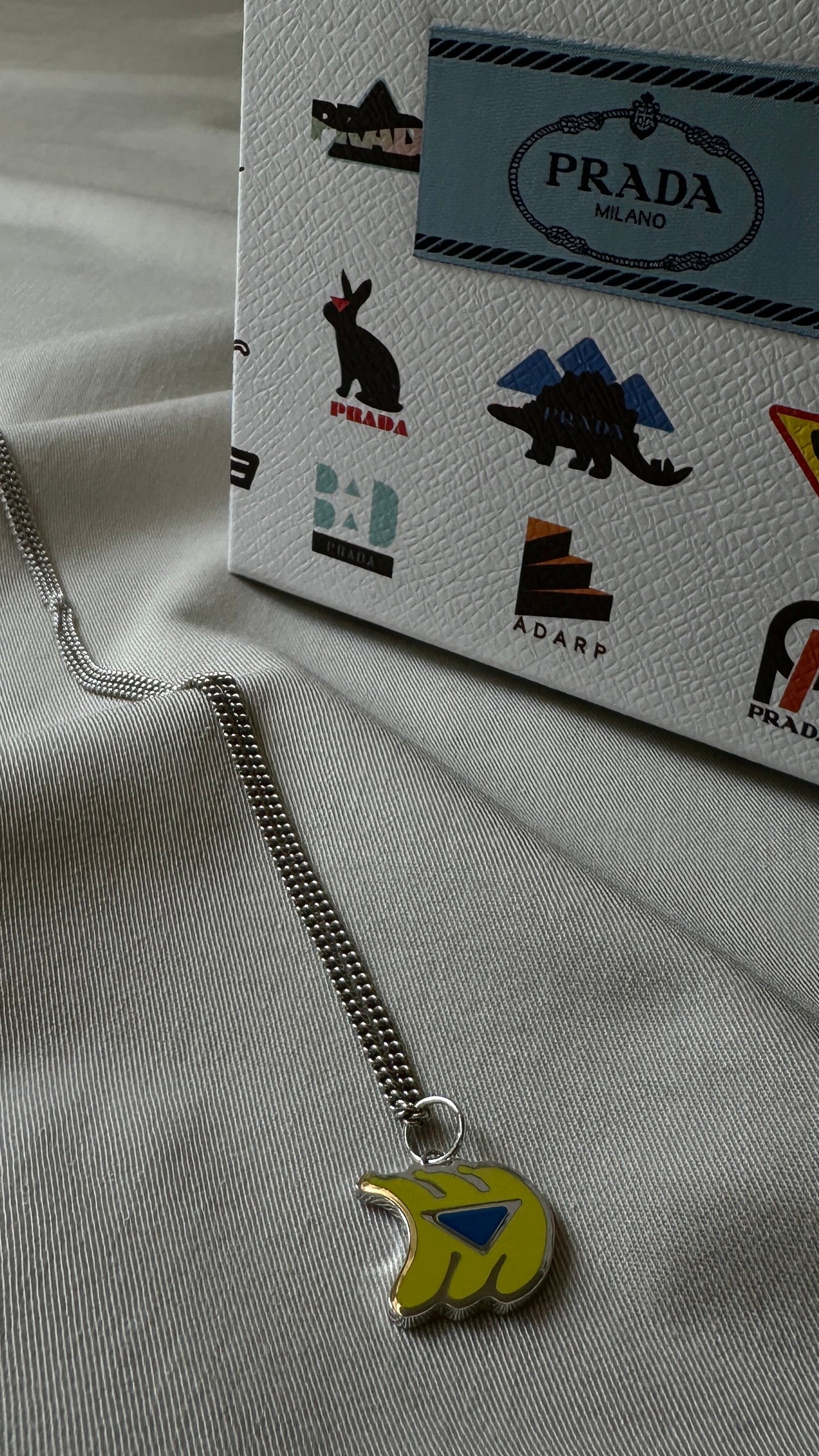 Prada Banana Necklace Sterling Silver Jewelry