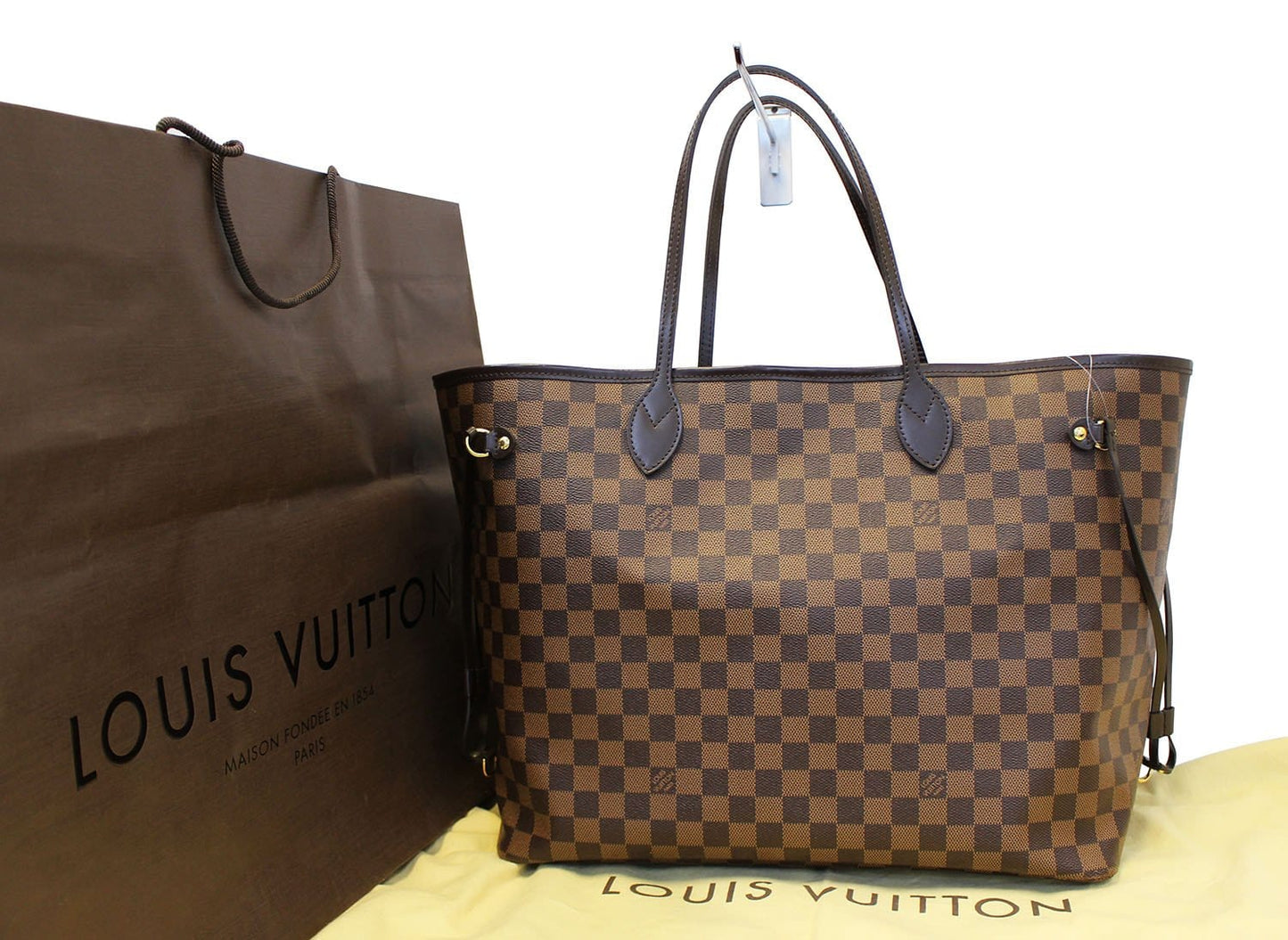 Louis Bag Damier Ebene Neverfull Gm Tote Brown Shoulder Bag