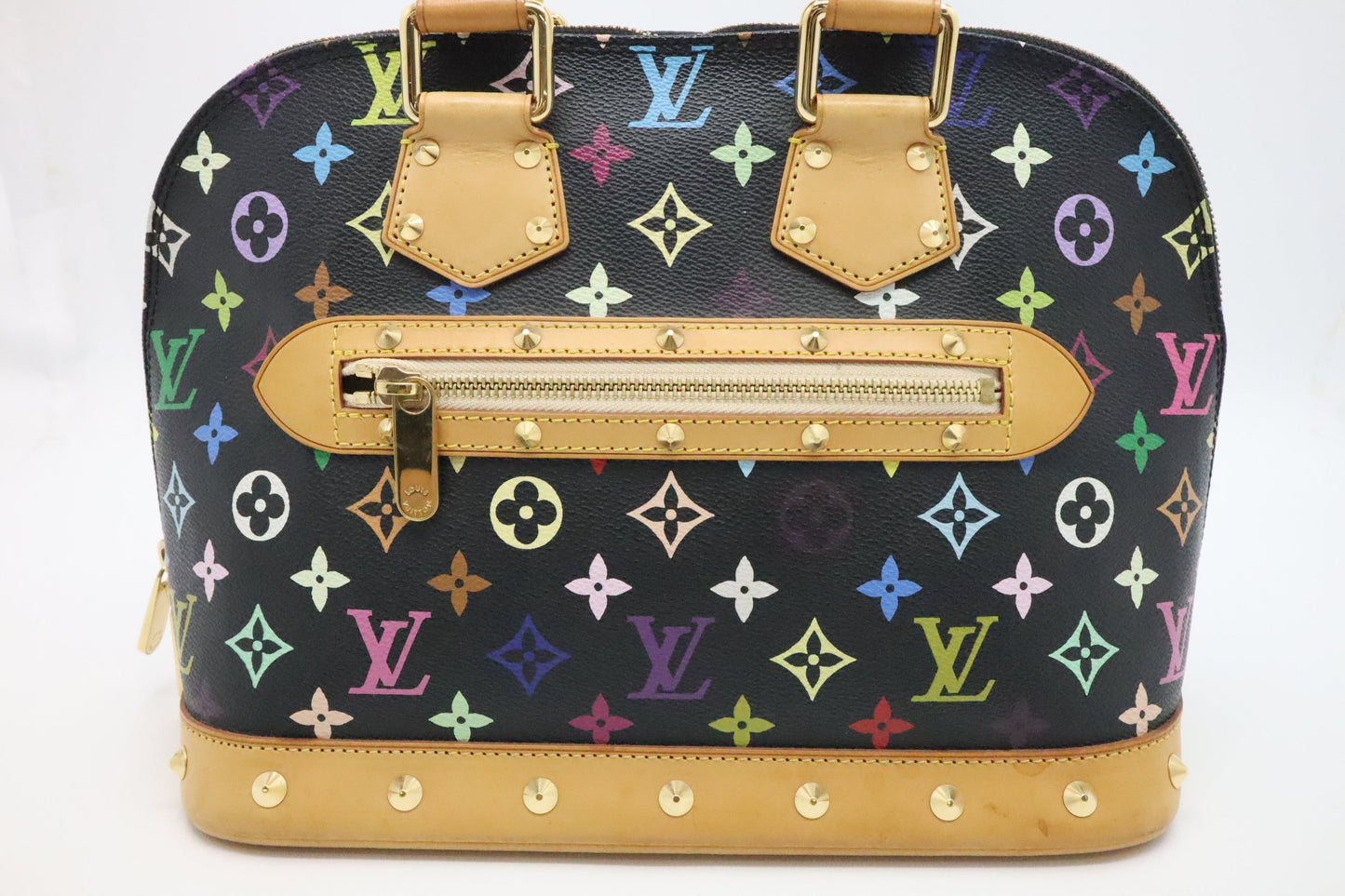 Louis Vuitton Alma PM Monogram Canvas Black Multicolor Handbag