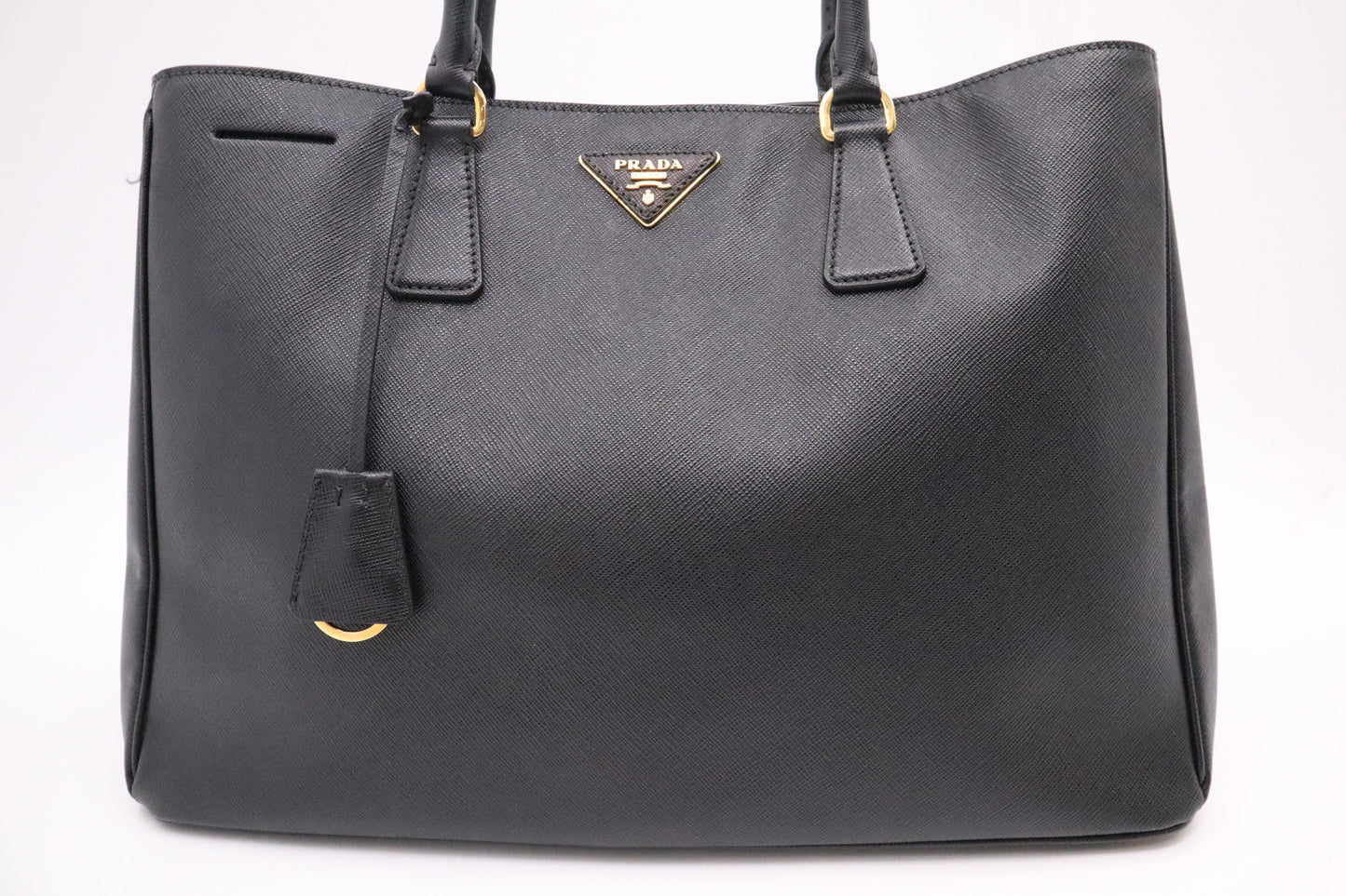 Prada Galleria In Saffiano Handbag Leather Black Travel Bag 4