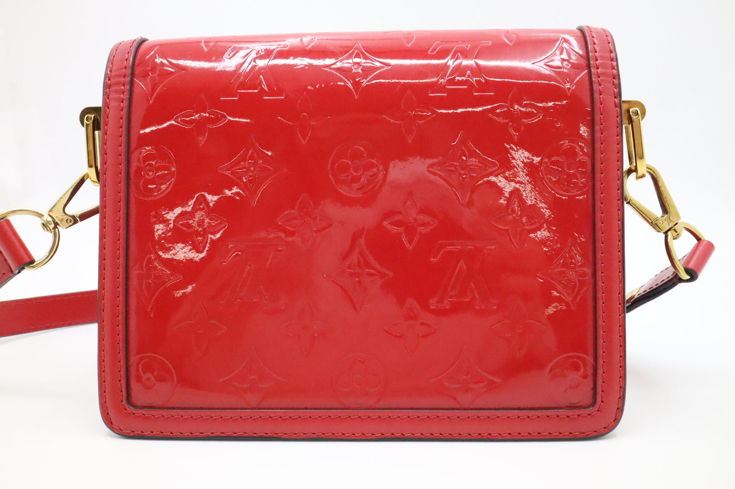 Louis Vuitton Dauphine Vernis Leather Red Mini Bag