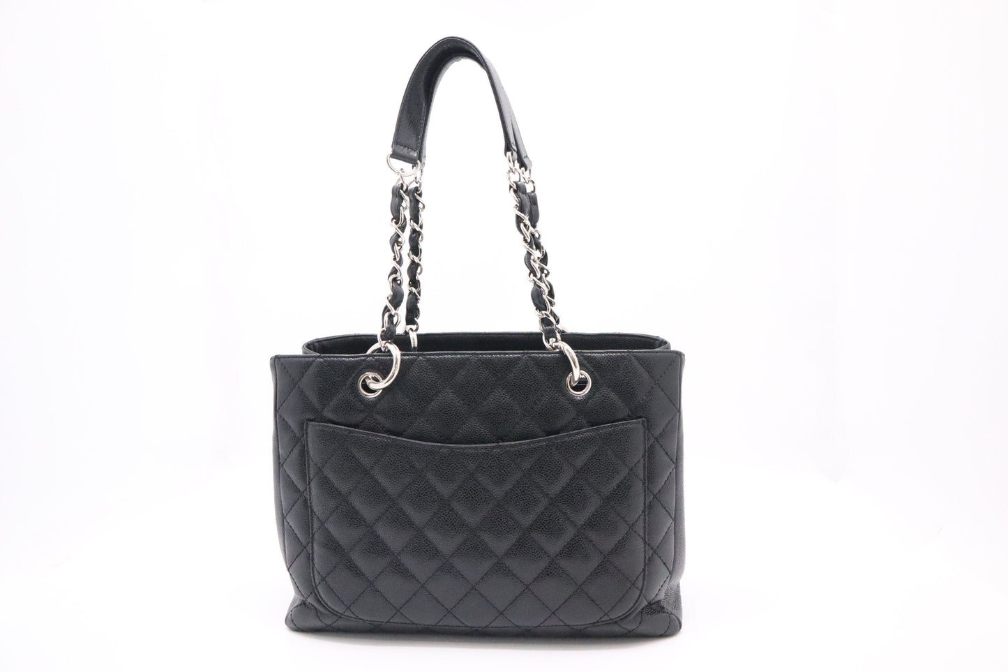 Chanel GST Caviar Black Leather Handbag
