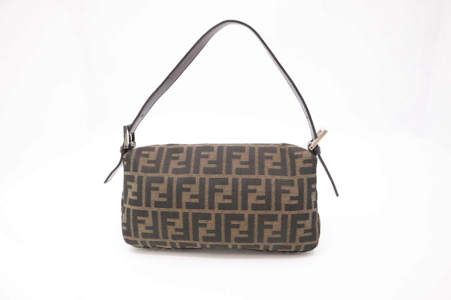 Fendi Baguette In Zucca Handbag Canvas Shoulder Bag