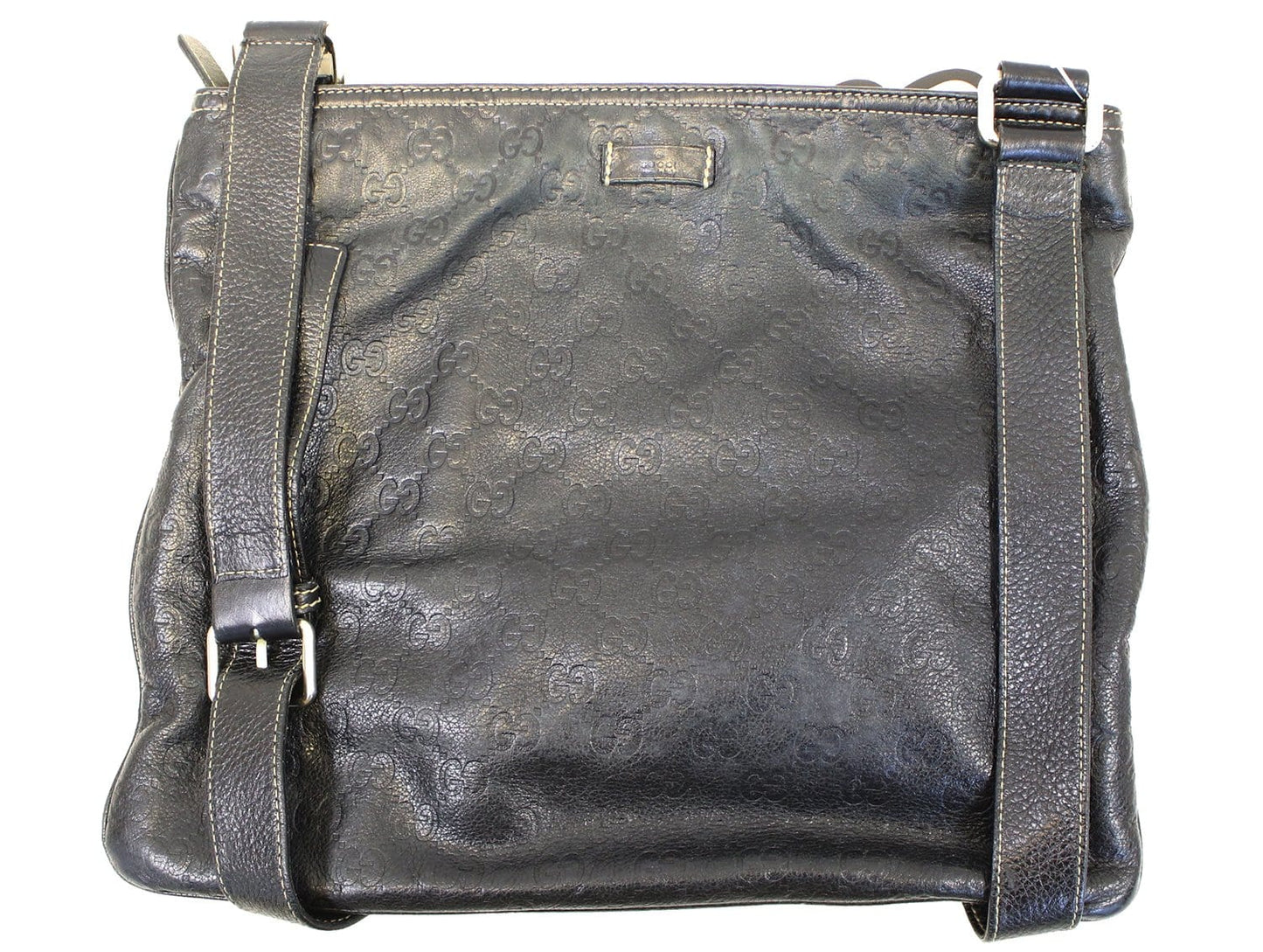 Gucci sima Shima Crossbody Shoulder Bag Leather Black Crossbody Bag