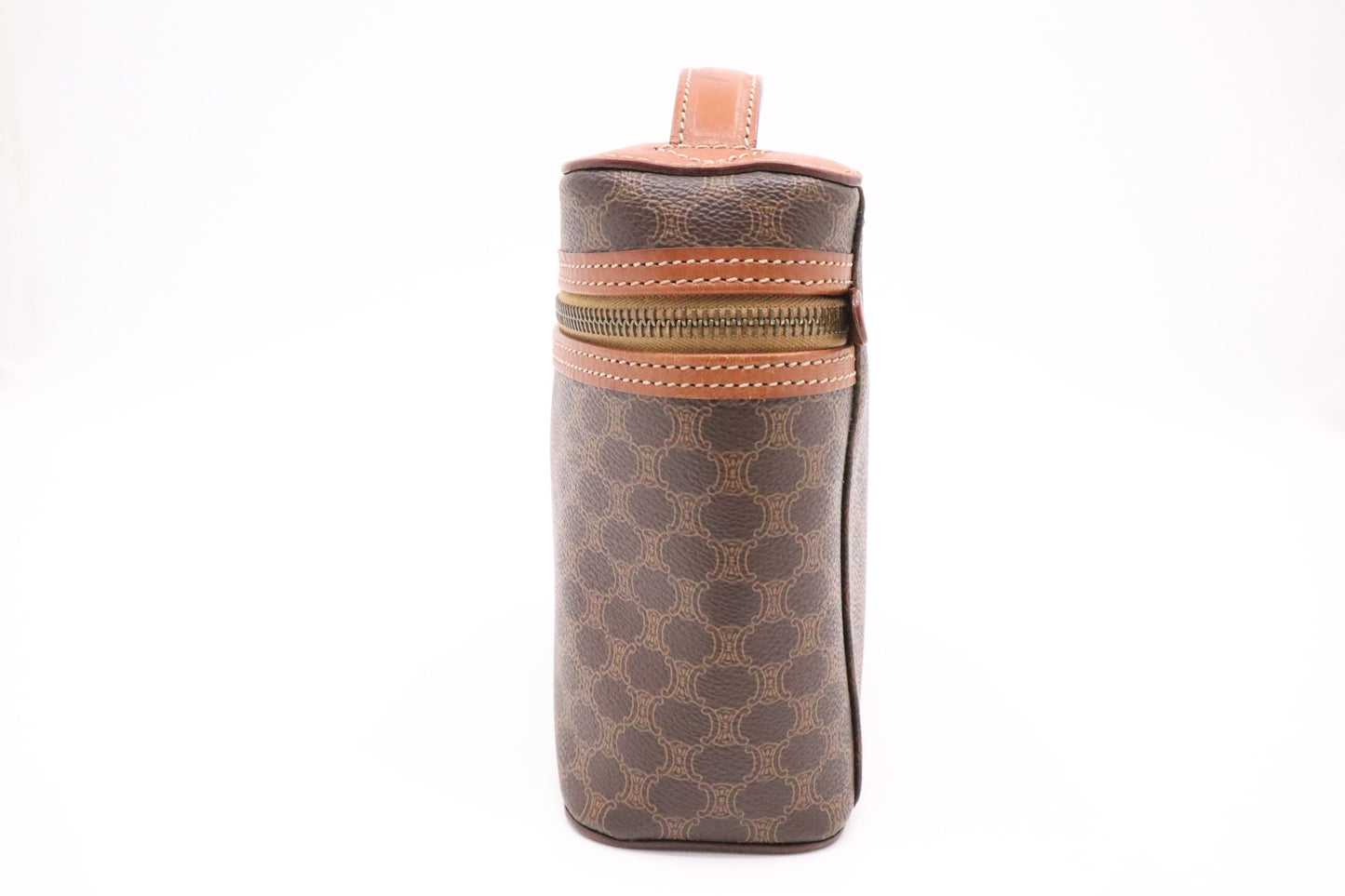Celine Vanity In Macadam Handbag Canvas Brown Travel Bag