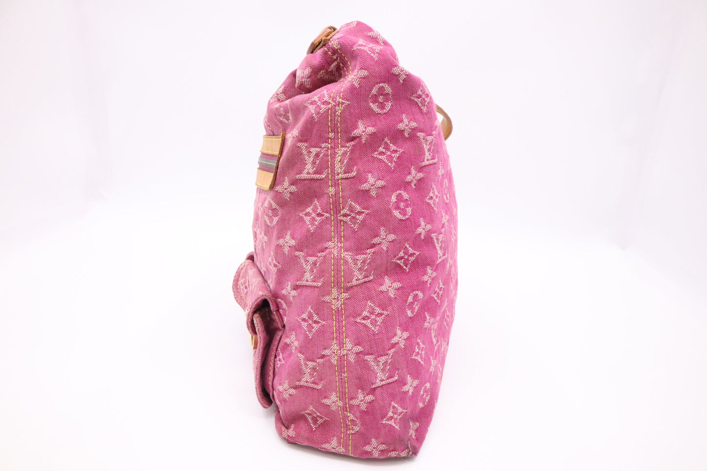 Louis Vuitton Baggy GM Denim Monogram Pink Handbag