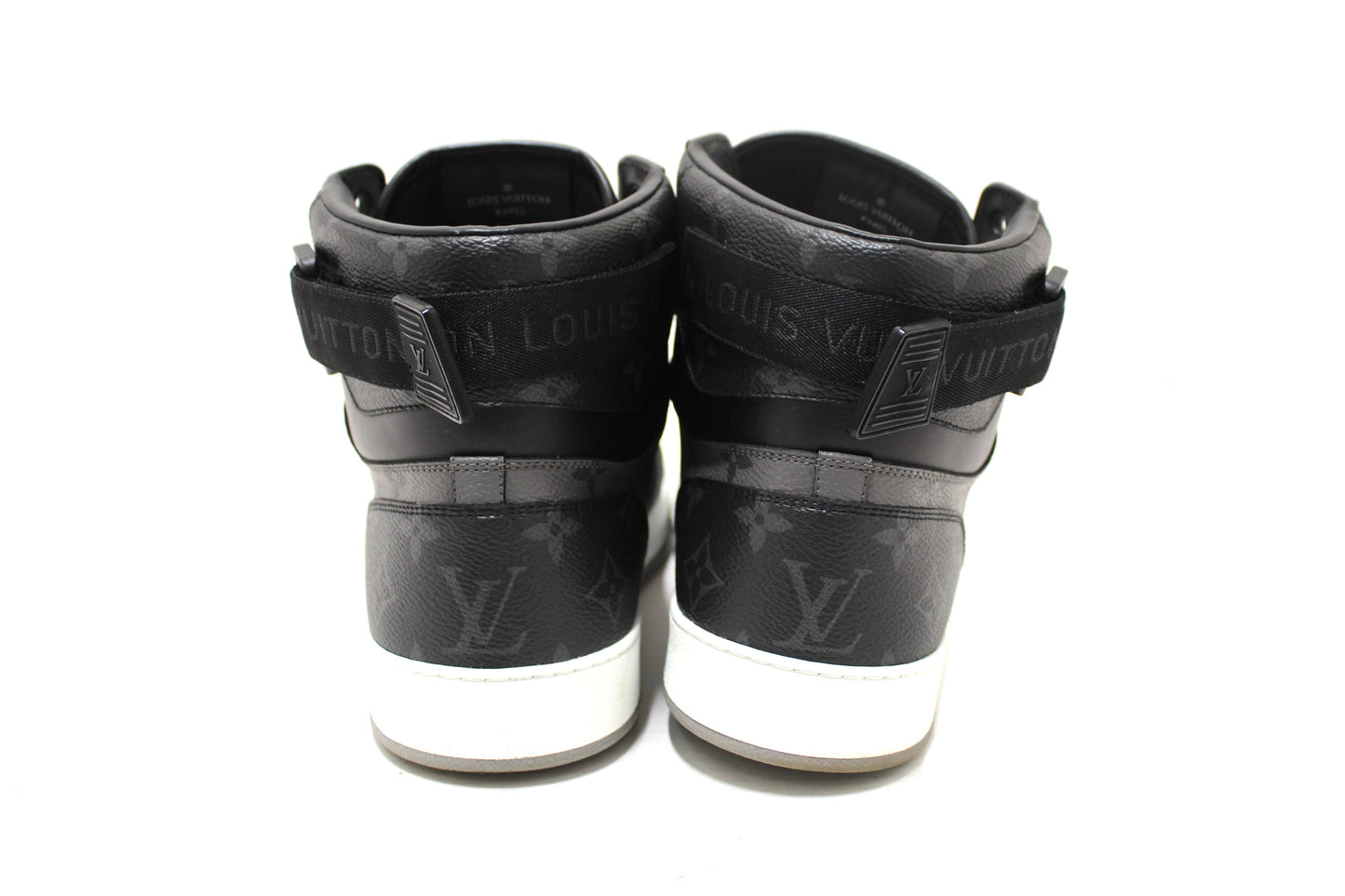 Louis Vuitton Men's Monogram Eclipse Rivoli High Top Sneakers 9.5