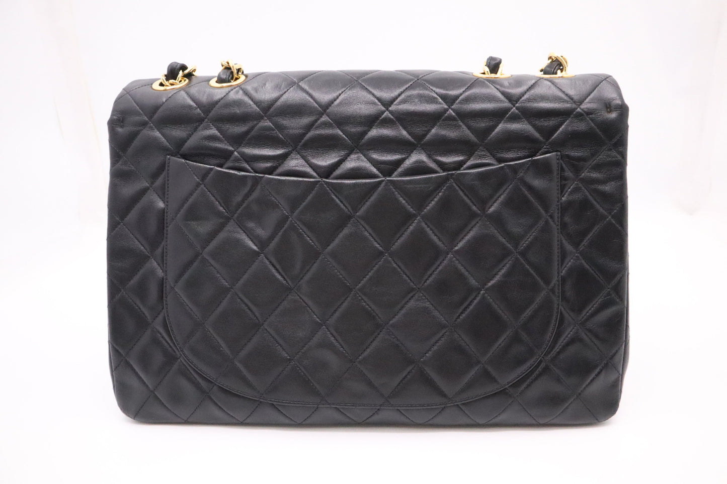 Chanel Maxi Flap Mattelassé Black Leather Handbag