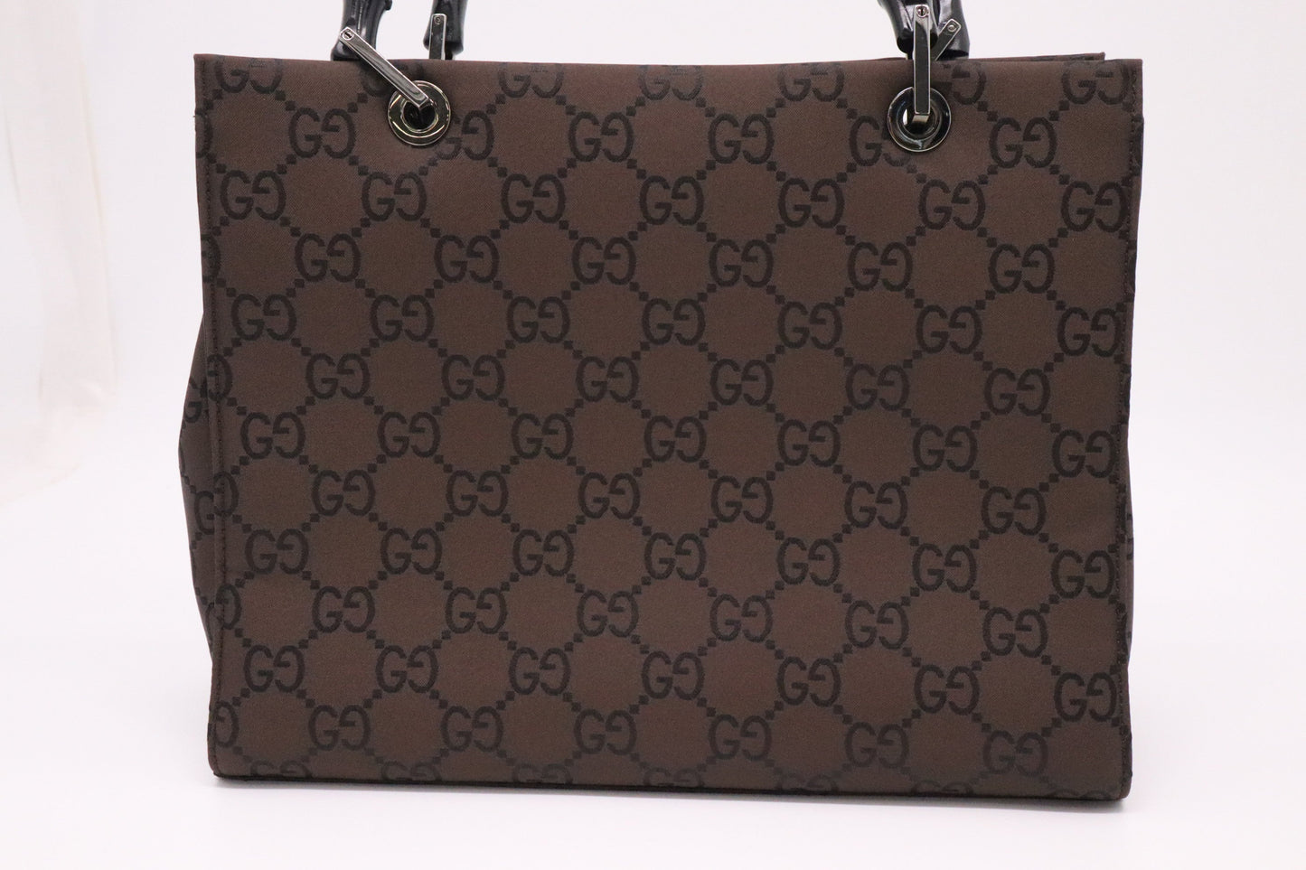Gucci Bamboo GG Canvas Brown Tote Bag