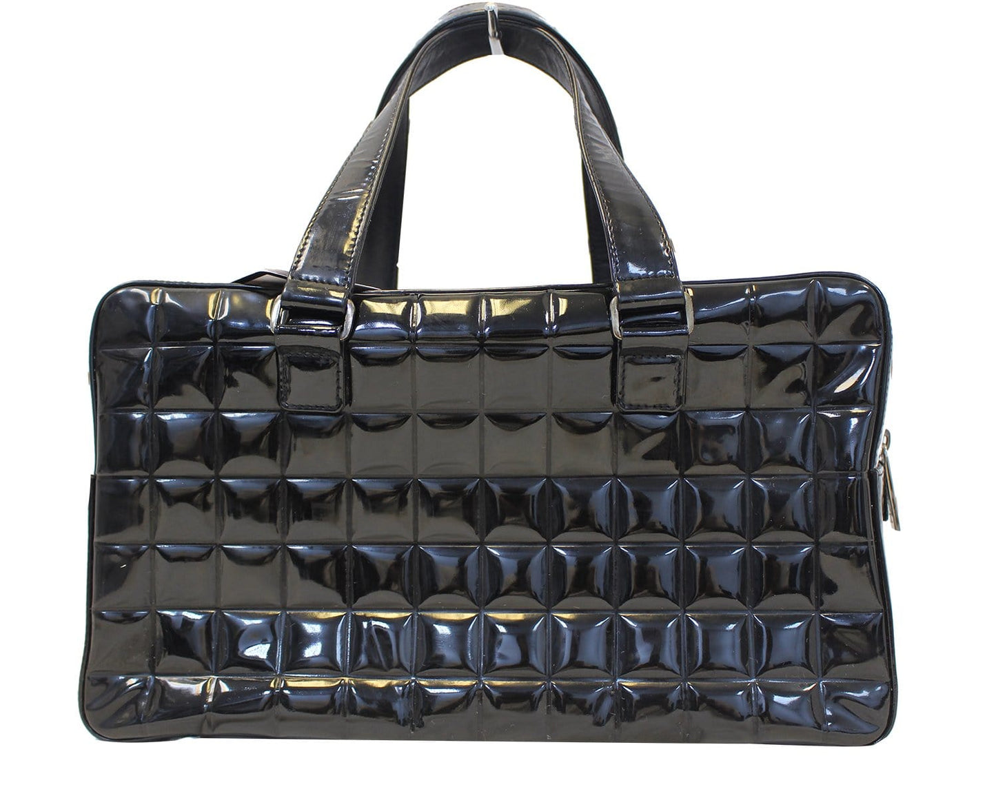 Chanel Choco Bar Patent Leather Black Travel Bag