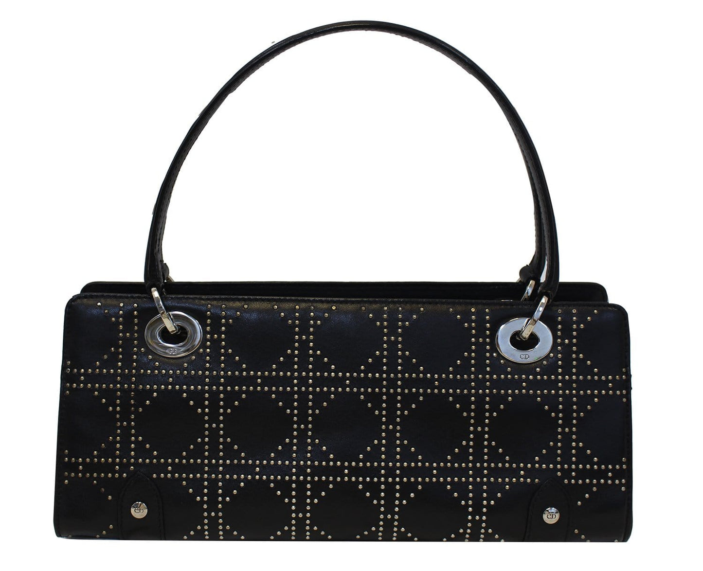 Dior Studded Lady Shoulder Bag Black