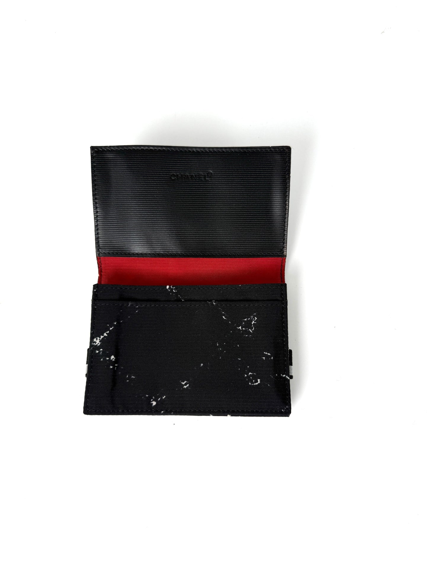 CHANEL Nylon Black White Small Card Case