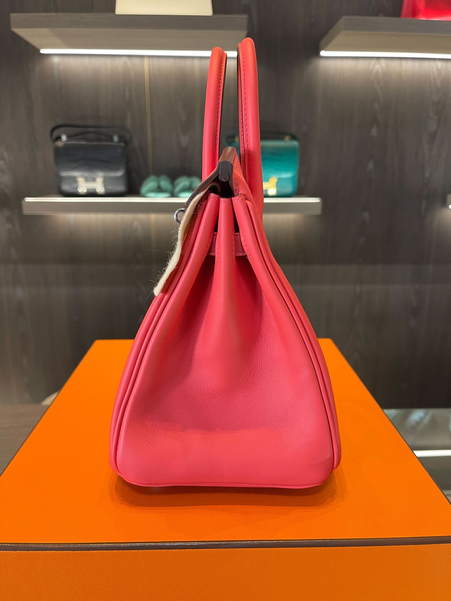 Gucci Hermes Birkin Swift Rose Texas Palladium Hardware Travel Bag