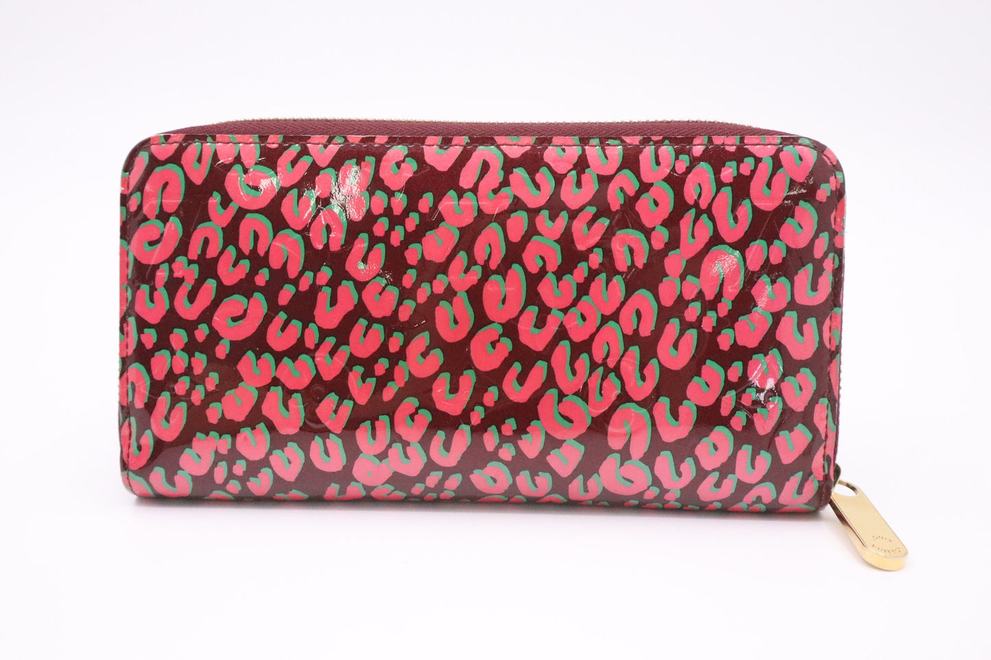 Louis Vuitton Long Zippy Leopard Print Vernis Leather Wallet Case