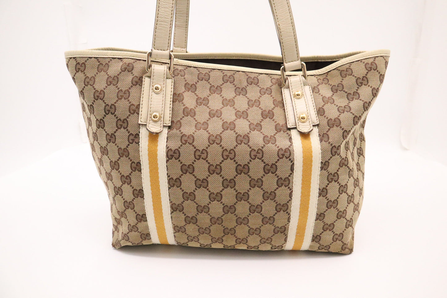Gucci Brown Canvas Tote Bag