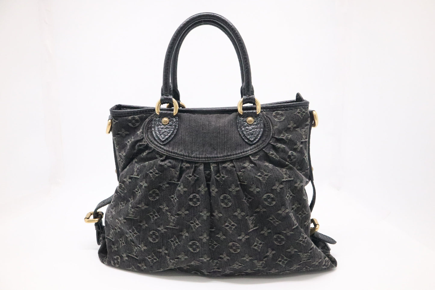 Louis Vuitton Neo Cabby GM Denim Monogram Black Handbag
