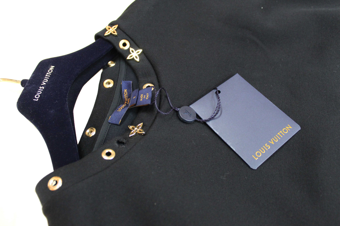 Louis Vuitton Black and Leopard Mini Dress size L