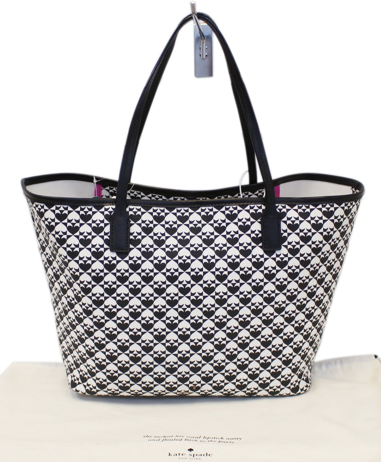 Kate Spade Penn Place Tote Shoulder Bag Black White