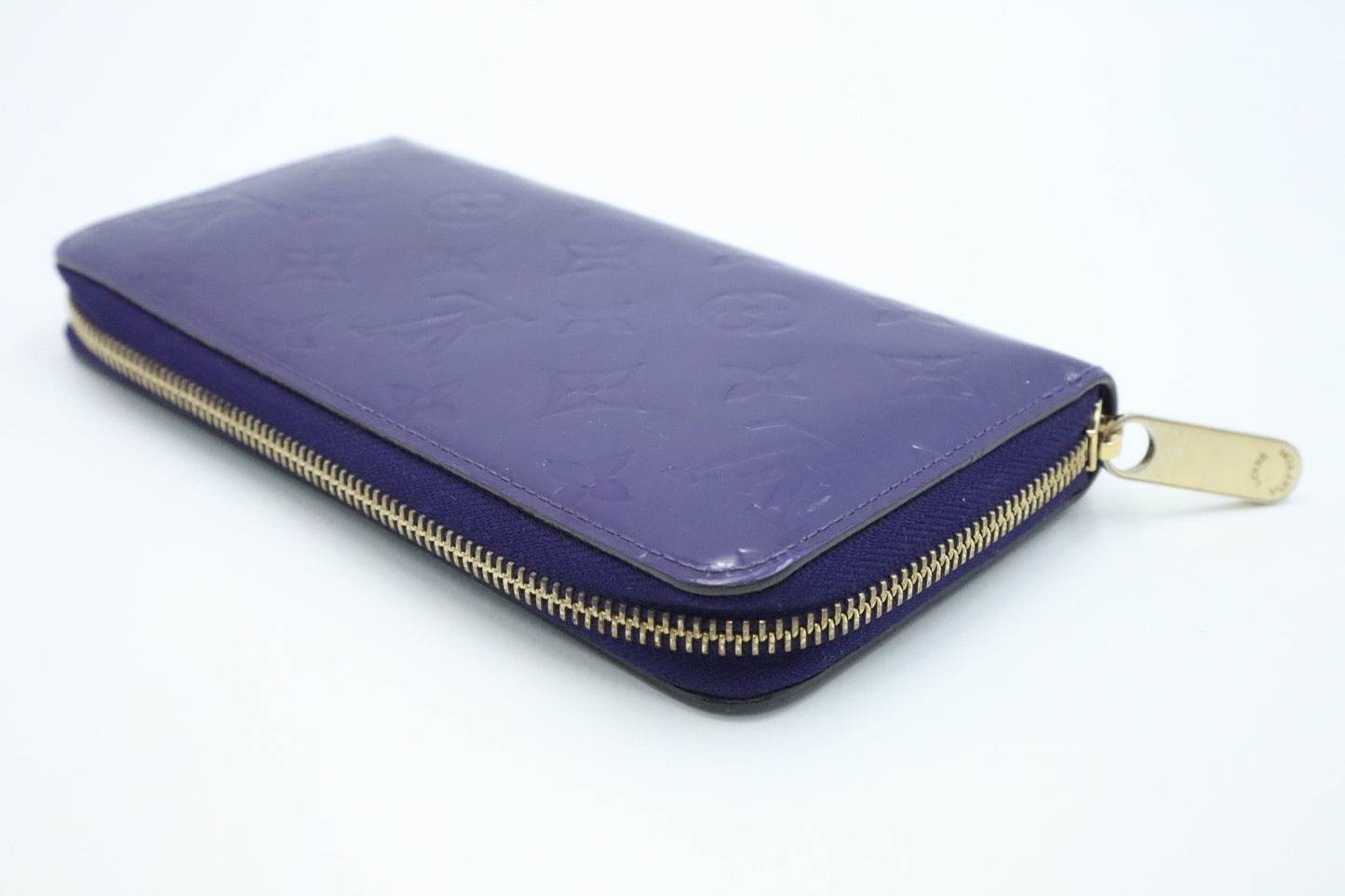 Louis Vuitton Long Zippy Purple Vernis Wallet Case