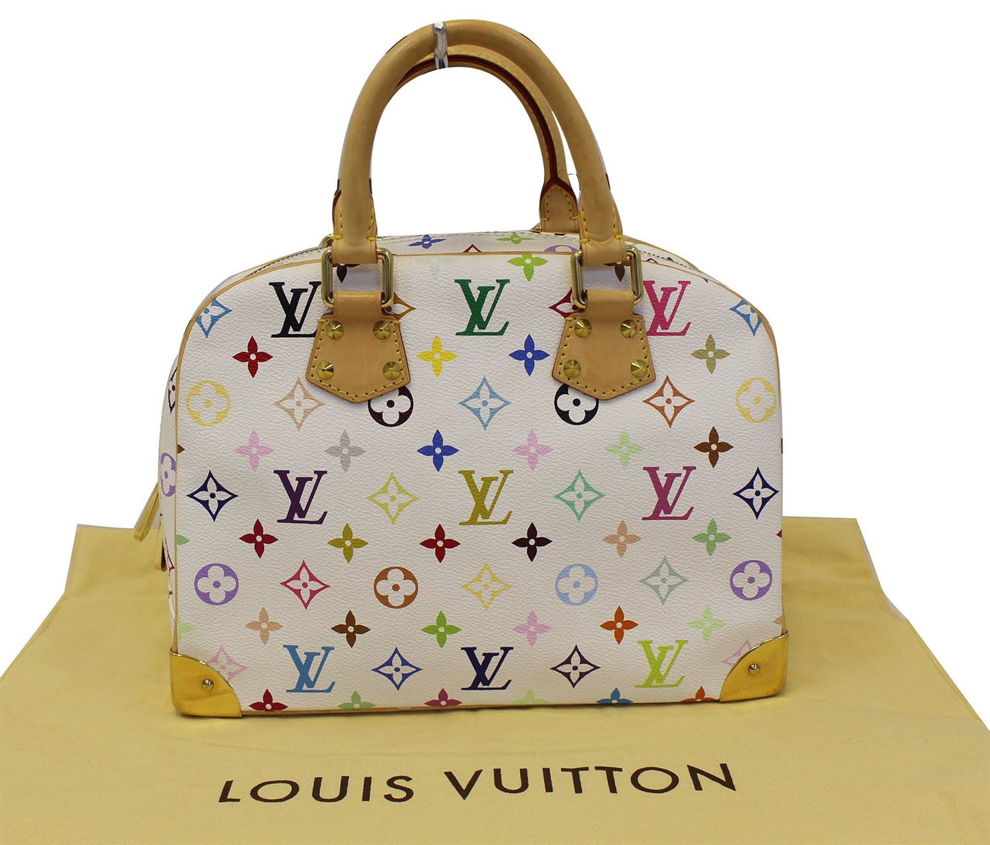 Louis Multicolor Trouville Satchel Bag Monogram White Travel Bag